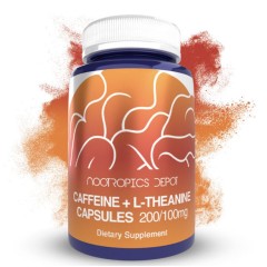 Nootropics Depot, Caffeine + L-Theanine, 60 капсул
